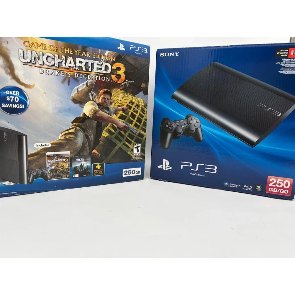Sony PlayStation 3 PS3 250GB Uncharted 3 GOTY Edition Empty Box Only CECH-4001B